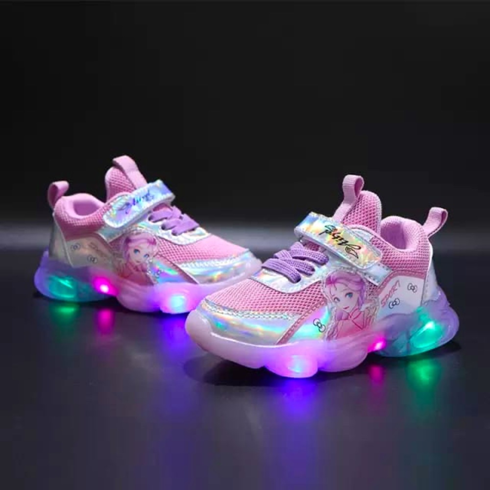 High quality Girls Princess Luminous Kids Shoes Led Light